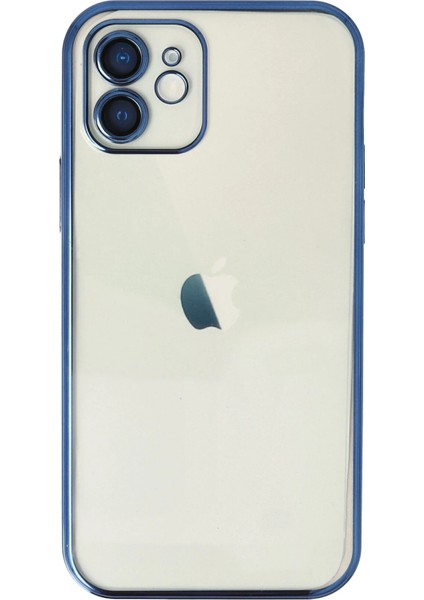 Yzlal Newface Iphone 12 Kılıf Razer Lensli Silikon - Lacivert