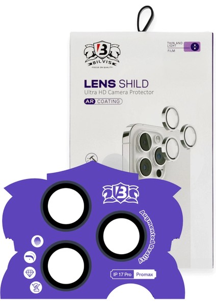 Yzlal Newface Apple Iphone 17 Pro Max Bilvis Titan Kamera Lens - Lacivert