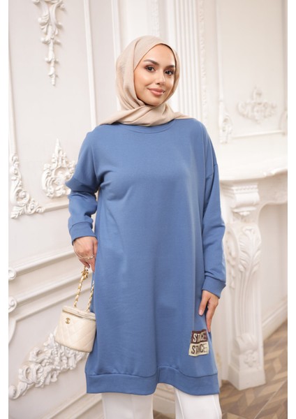 İndigo Bisiklet Yaka Armalı Tunik fiyatları