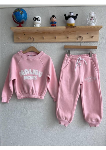 Malibu Detaylı 3 Iplik Şardonlu Kız Çocuk Takım