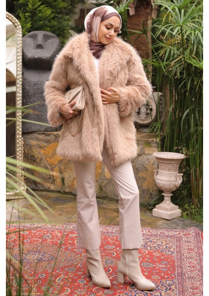 Vizon Kemerli Astarlı Kürk Kaban modelleri