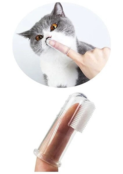 Silikon Kedi Köpek Parmak Diş Bakım Fırçası