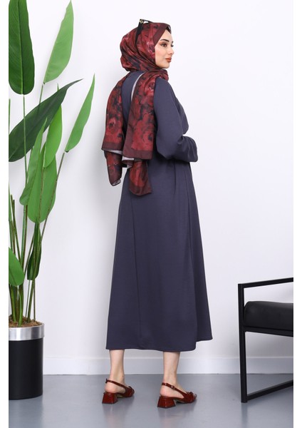 Füme Kolu Armalı Reglan Kol Basic Modal Kuşaklı Elbise fırsatları