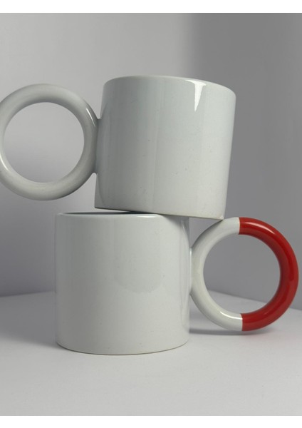 Daire Kulplu Kişiye Özel Tasarım Porselen Kupa | Yelkovan Studio indirimleri