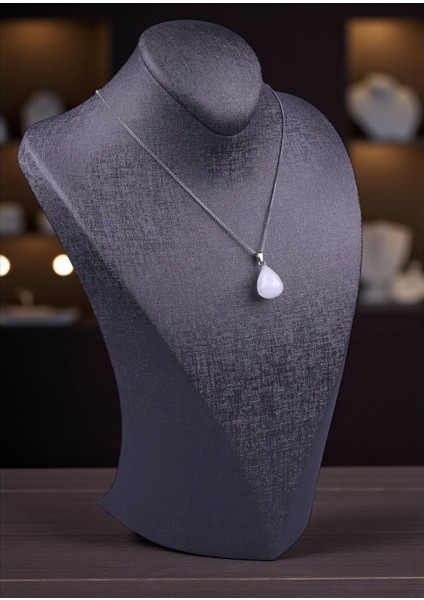 Kristal Kuvars Doğal Taş Damla Model Kolye fiyatları