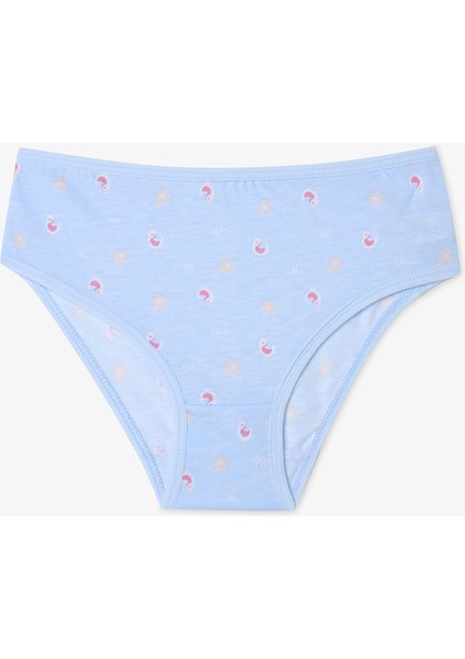 Kız Çocuk Chicken Çiçekli Desenli Pamuklu 5'li Külot