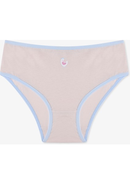 Kız Çocuk Chicken Çiçekli Desenli Pamuklu 5'li Külot