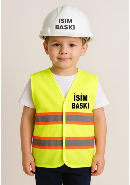 Reflektörlü Yelek ve Baret ( Isim Baskı Soru Kısmından ) fiyatları