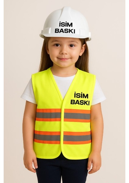 Reflektörlü Yelek ve Baret ( Isim Baskı Soru Kısmından ) modelleri