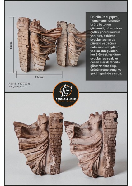 Eskitme Beton Biblo – Retro/ındustrial Tarzda Dekor Için Vintage Görünümlü Dekoratif Figür indirimleri