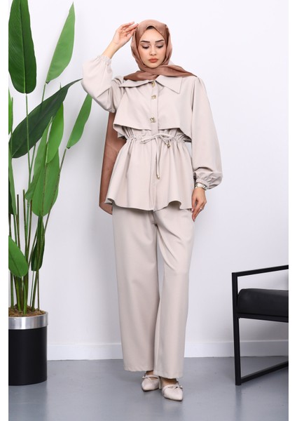 Taş Double Krep Tunik Pantolonlu Takım fiyatları