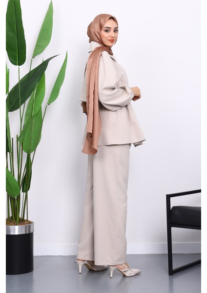 Taş Double Krep Tunik Pantolonlu Takım fırsatları