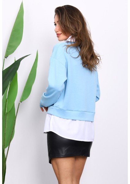 Bebe Mavi Gömlek Garnili Modal Sweat fırsatları