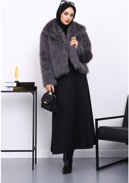 Füme Astarlı Kısa Kürk Kaban fiyatları