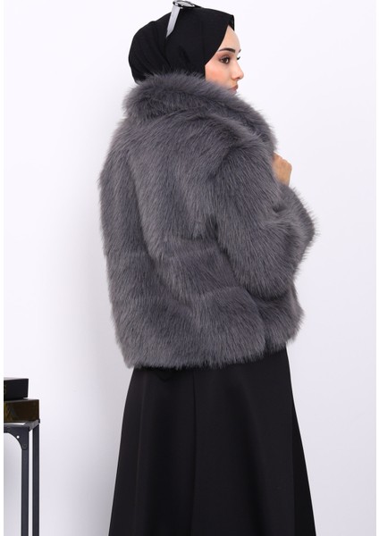 Füme Astarlı Kısa Kürk Kaban fırsatları