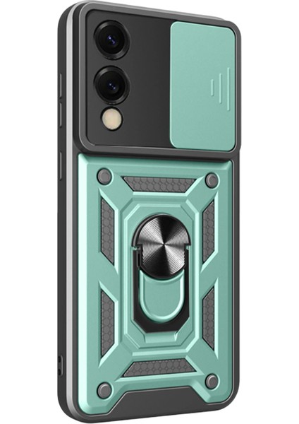 Lvsqvr Newface Samsung Galaxy S25 Edge Pars Lens Yüzüklü Silikon - Yeşil modelleri