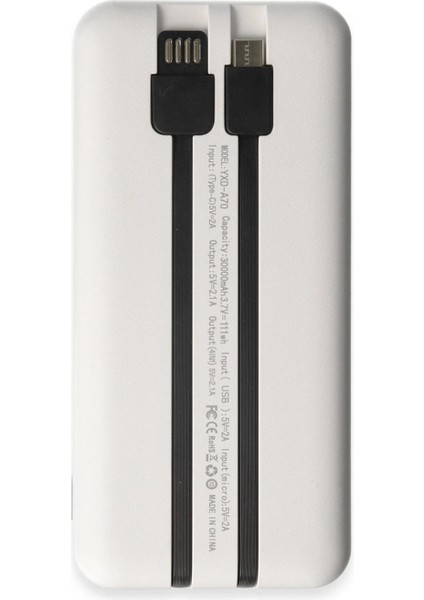 Yosonda A70 4in1 30.000 Mah Powerbank - Beyaz fırsatları