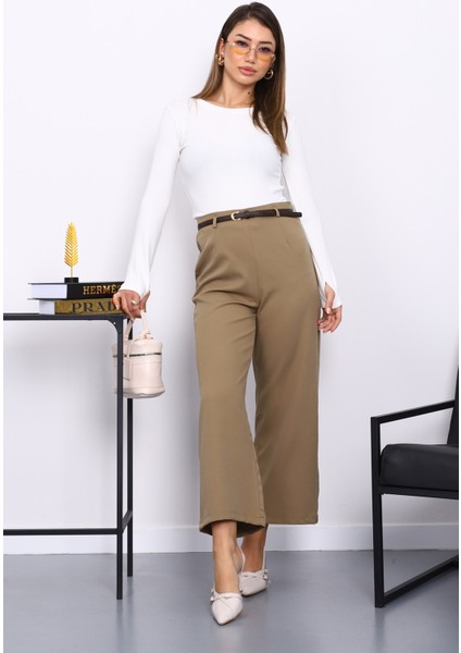Haki Kemerli Yan Fermuarlı Pantolon fiyatları
