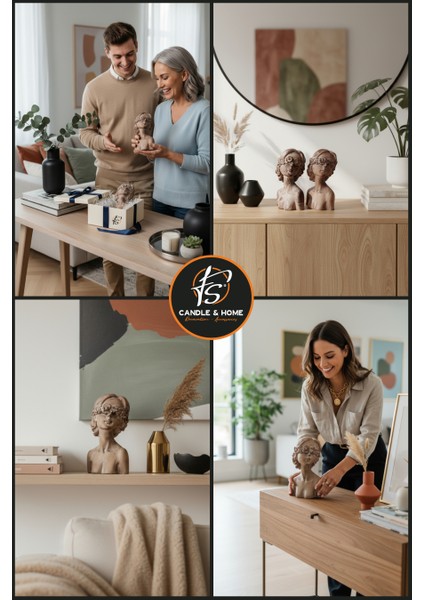 Eskitme Beton Biblo – Retro/ındustrial Tarzda Dekor Için Vintage Görünümlü Dekoratif Figür modelleri