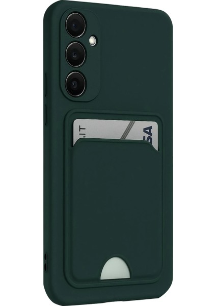 Yzlal Newface Samsung Galaxy S24 Fe Kılıf Kelvin Kartvizitli Silikon - Koyu Yeşil modelleri