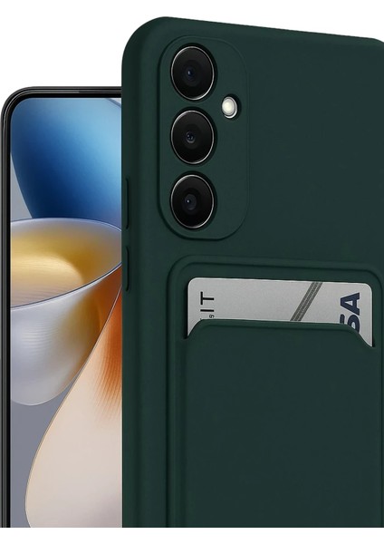 Yzlal Newface Samsung Galaxy S24 Fe Kılıf Kelvin Kartvizitli Silikon - Koyu Yeşil indirimleri