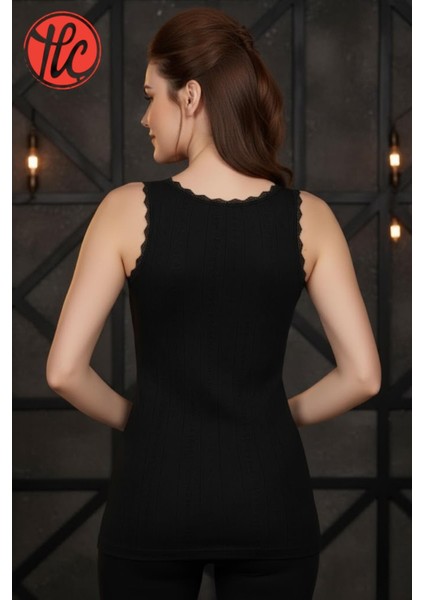 Kadın Kalın Askılı Hafif Rahat Ince ve Çok Yumuşak Jakarlı Dantelli Sıcak Tutan Termal Üst Içlik indirimleri