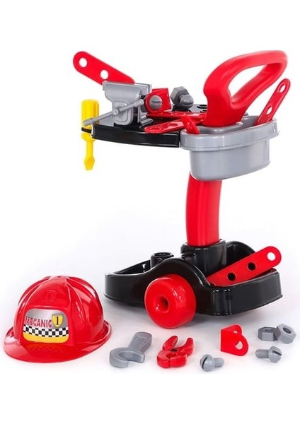 Meslek Setleri - Mekanik- Tekerlekli Tamir Seti Tezgahı 51 cm - 27 Parça (Lisinya)