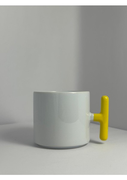 Kişiselleştirilebilir Renkli Kulplu Enerjik Tasarım Porselen Bardak | Yelkovanstudio fiyatları