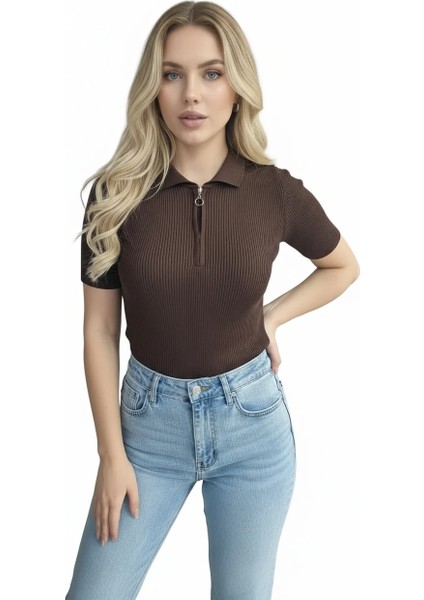 Kadın Kısa Kollu Triko Bluz fiyatları