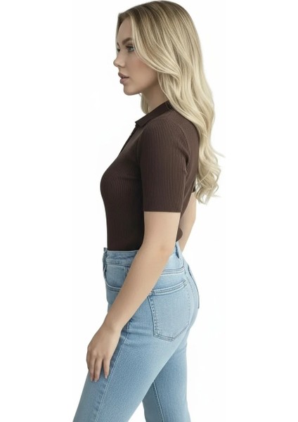 Kadın Kısa Kollu Triko Bluz modelleri