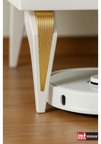Salkım Ayak 19CM Beyaz-Altın(4 Adet)Mobilya Kanepe Sehpa Tv Ünitesi Koltuk Genç ve Çocuk Odası Ayağı
