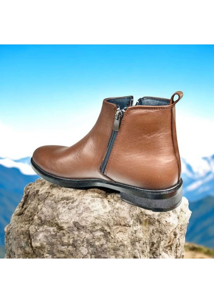 Daniel Ruffo T-510 Erkek Rahat Sıcak Astar Çift Fermuarlı Hakiki Deri Kışlık Bot fırsatları