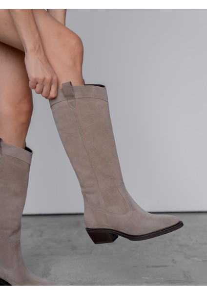 Fonseca Vizon Süet Hakiki Deri Çizme