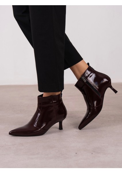 Akdor Bordo Rugan Hakiki Deri Kadın Bot fiyatları