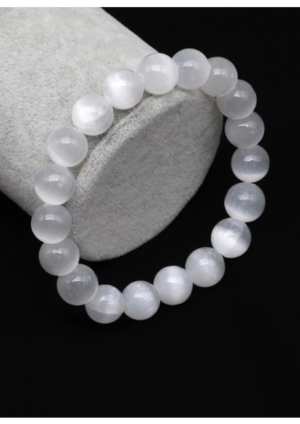 Selenit Doğal Taş Bileklik 10 mm Küre Kesim fiyatları