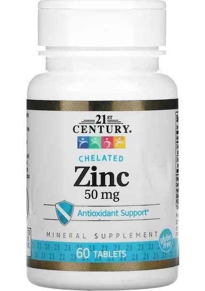 Chelated Zinc(Çinko) Demir Ekstrat 50 Mg 60 Tablets