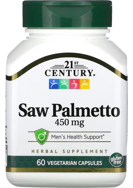 , Saw Palmetto+Zinc(Çinko), Hair Skin Health Support 450 Mg, 60 Vegetarian Capsules