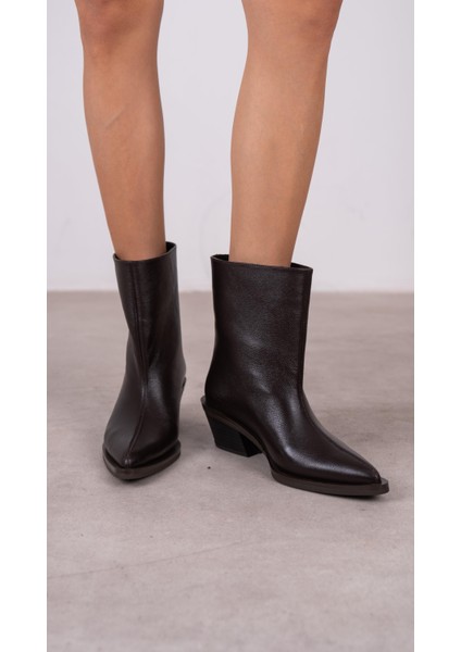 Piora Kahve Hakiki Deri Kadın Bot fiyatları