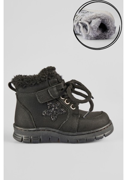 22-36 Numara Içi Kürklü Kaymaz Taban Kışlık Kız Çocuk Bot
