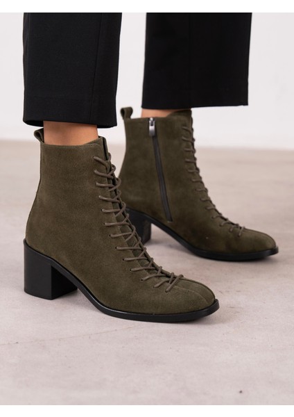 Hensy Haki Süet Hakiki Deri Kadın Bot