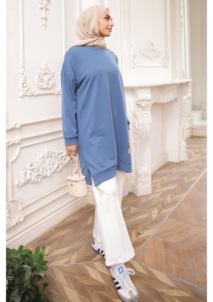 İndigo Bisiklet Yaka Armalı Tunik modelleri