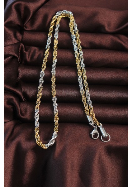 Bfs 316L Çelik Çift Renk Burgu Tasarımlı Kolye fiyatları