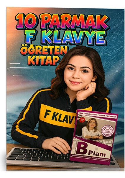 10 Parmak Klavye Öğreten Kitap (Herkes Için F Klavye)