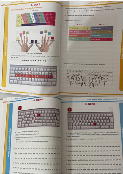 10 Parmak Klavye Öğreten Kitap (Herkes Için F Klavye) modelleri