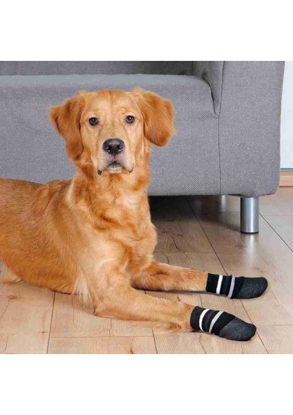 Yzlal Trixie Köpek Çorabı Kaymaz L-Xl 2 Adet Siyah