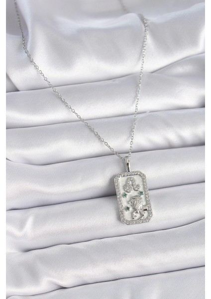 Bfs 316L Çelik Gümüş Renk Zincir Aslan Burcu Zirkon Taşlı Kadın Kolye fiyatları