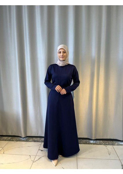 Lacivert Scuba Elbise modelleri