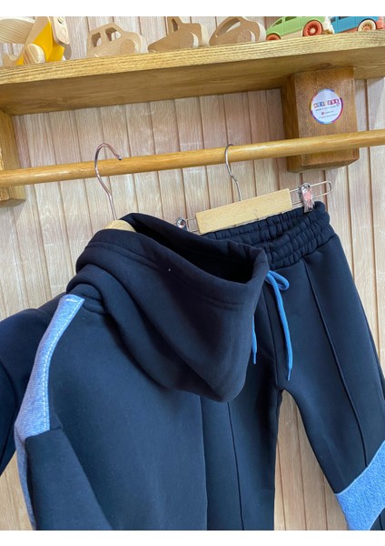 Kot Garnili Çımalı Tarz Kapüşonlu Kız Çocuk Takım fırsatları