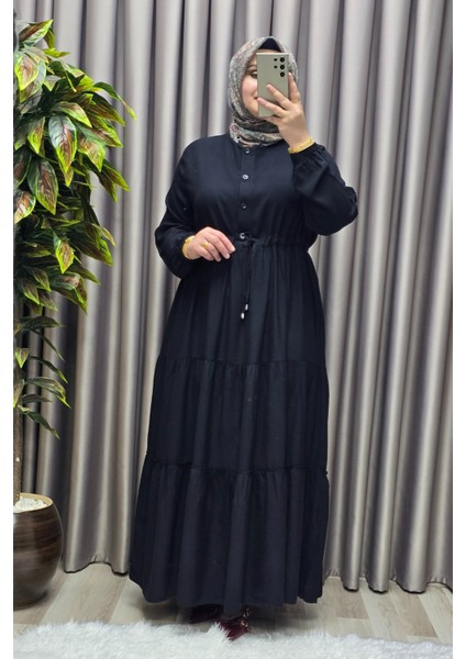 Kadın Tesettür Giyim Büyük Beden Üç Katlı Elbise fırsatları