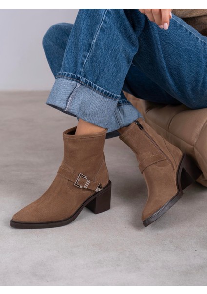 Pulina Camel Süet Hakiki Deri Kadın Bot fiyatları